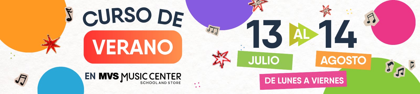 PROXIMAMENTE CURSO DE VERANO MVS MUSIC CENTER
